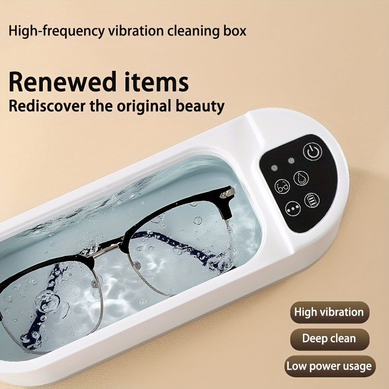 All-Around Cleaning, Multi-Functional Portable USB Rechargeable High-Frequency Vibration Cleaning Machine - Easy to Use at Home for Jewelry, Glasses, Watches, Etc.