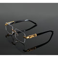1 Pair Men's Metal Rimless Retro Anti Blue Light Classic Simple Business Flat Fashion Glasses