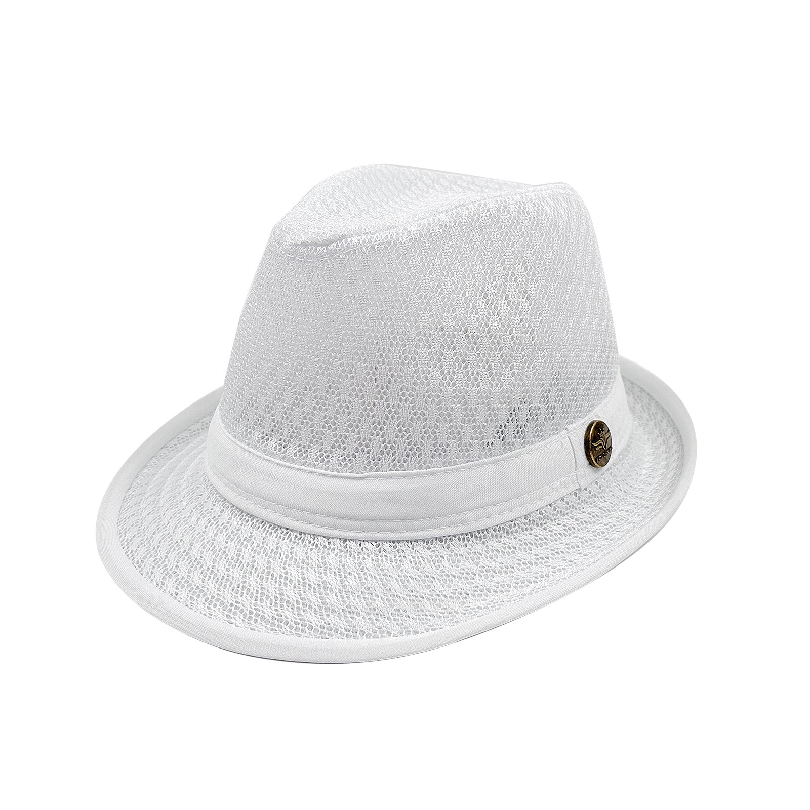 Men's Lightweight Mesh Breathable Fedora Hat Simple Ribbon Foldable Casual Dress Hat Daily Street Retro Style Accessory