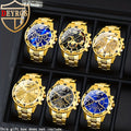 Set of 6 Men'S Watches, Stylish Classic Luxury Quartz Analog Timepieces in Stainless Steel, Perfect Gift Option for Men'S Wrist Watch, Reloj Para Hombre
