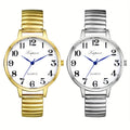 Analog Quartz Stretch Band Women'S Watch, Round Case, Large Arabic Numerals Scale Dial, Clear And Easy to Read, Suitable for Daily Casual Business Wear, Birthday Christmas Mother'S Day Gift Suitable for Teens.