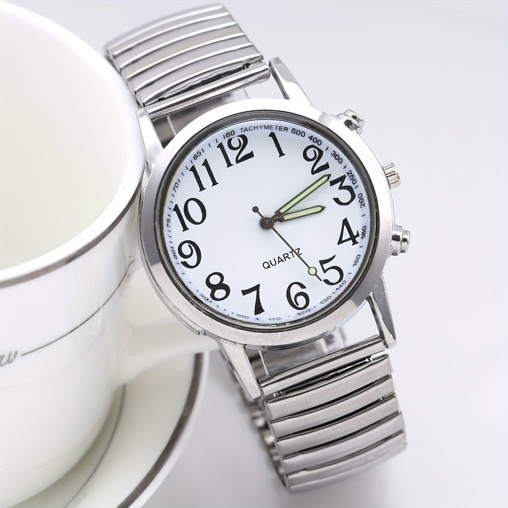 Women's Watch Casual Fashion Quartz Watch Luminous Analog Adjustable Stretchy Band Wrist Watch