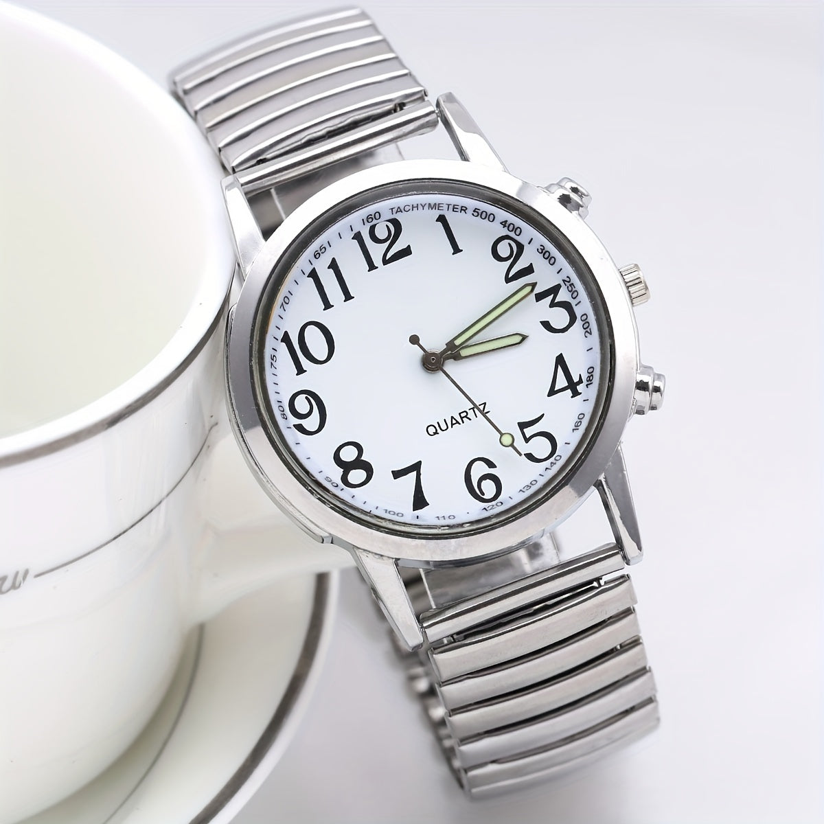 Women's Watch Casual Fashion Quartz Watch Luminous Analog Adjustable Stretchy Band Wrist Watch