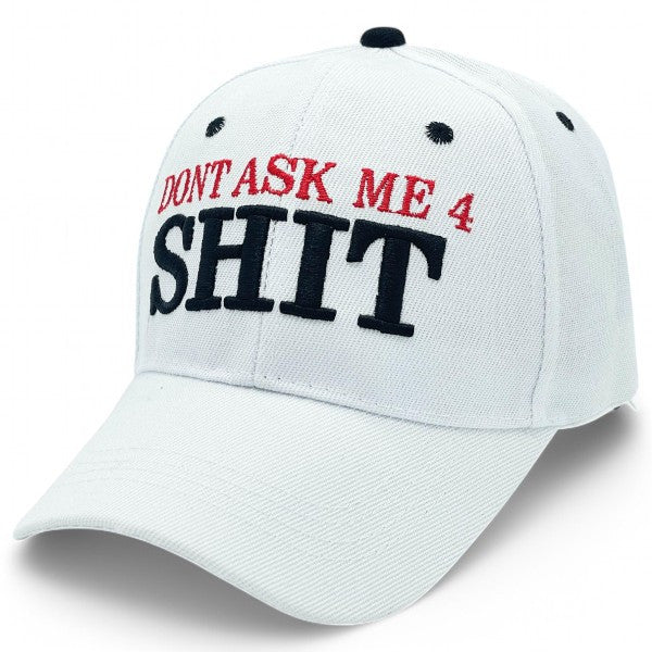 "DONT ASK ME 4 SHIT" Funny BASEBALL CAP Unique Embroidered BASEBALL CAP Adjustable, UV protection Design For American, Perfect for Outdoor Activities, Casual Show your Personality