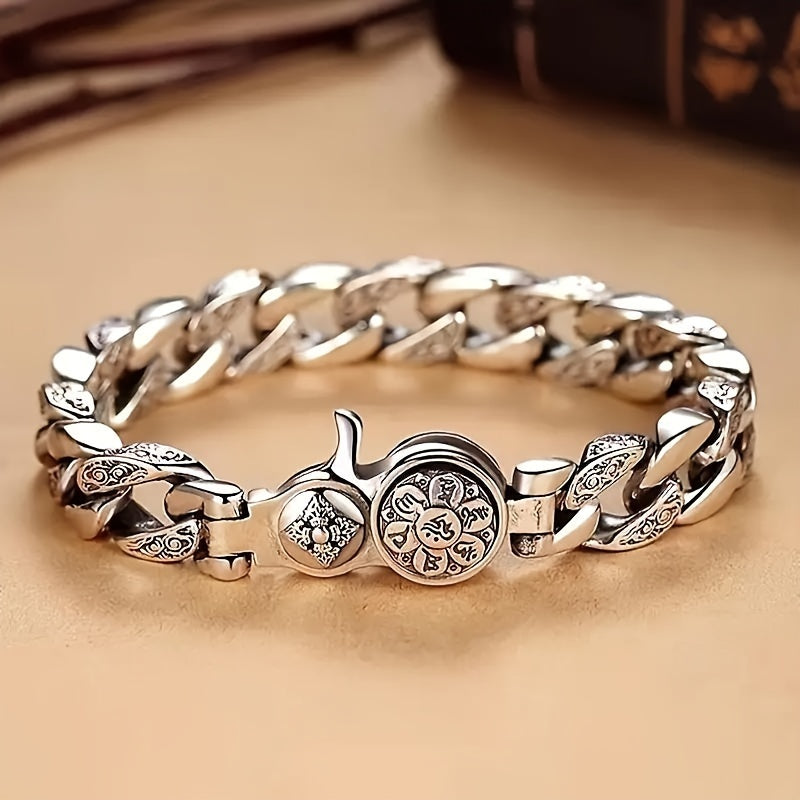 925 [Sterling Silver Bracelet] Sterling Silver Men'S Fashion Bracelet - Perfect for Daily Additions, Gifts for Family And Friends