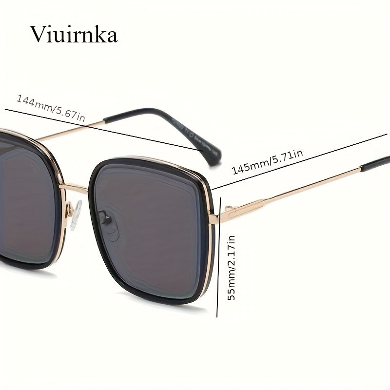 Summer Must Haves, New Oversized Square Gradient Glasses, Unisex Premium Lenses For Ultimate Eye Protection And Clear Vision, Perfect For Driving, Beach, Vacation, Travel And Cruise, Fashionable And Functional Eyewear Choice
