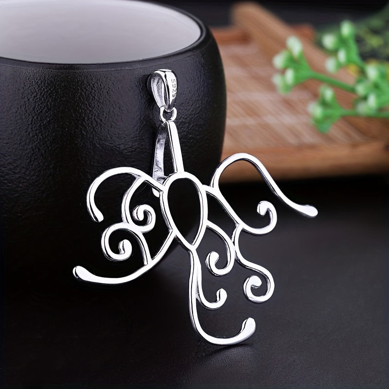 925 Sterling Silver Simple Style Pendant Blank Tray, 5 Prong Setting for Irregular Pendants, Handmade Necklace Wedding Jewelry for Men and Women, Ideal for Daily Wear & Gift-Giving, Valentine's Day Suitable, All-Season