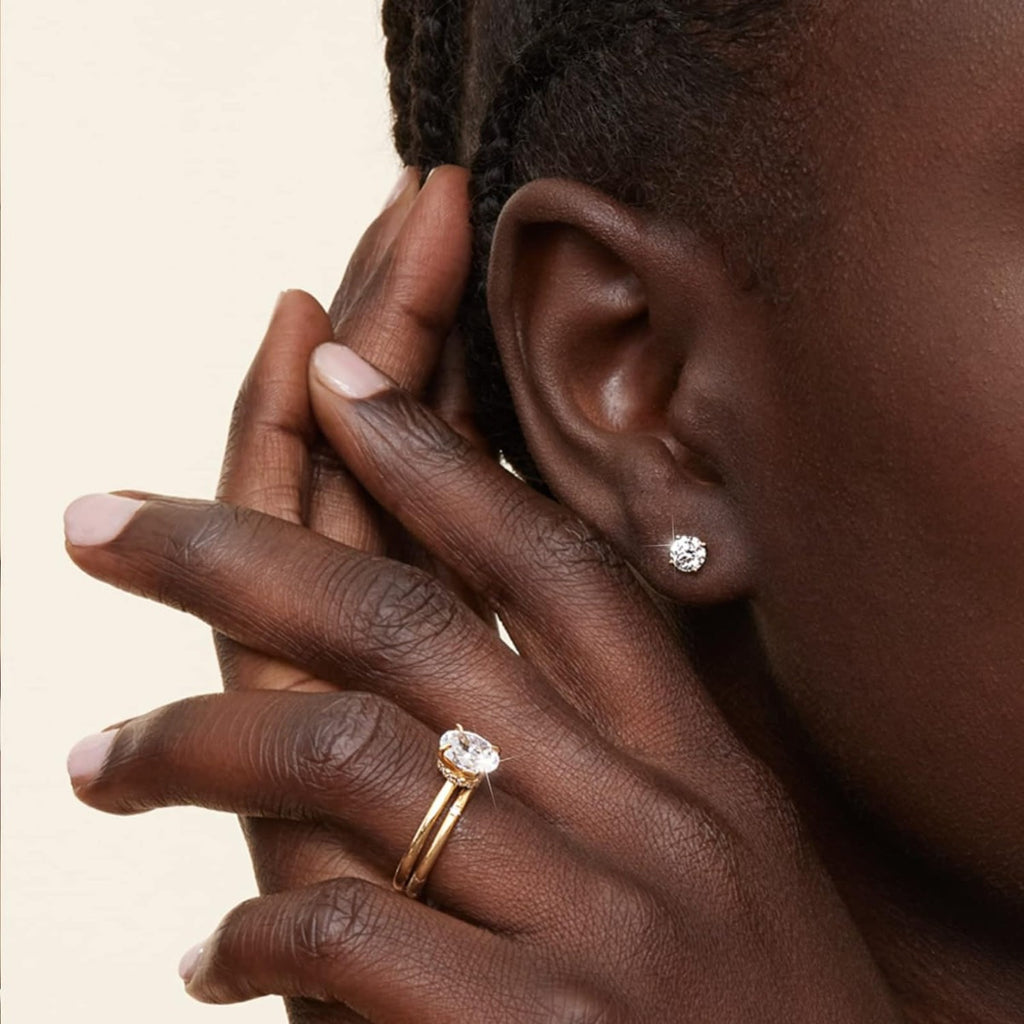 1 Pair Of Moissanite Earrings 925 Sterling Silvery Earrings Men Women Moissanite Earrings Spiral Earrings Women Girls Men