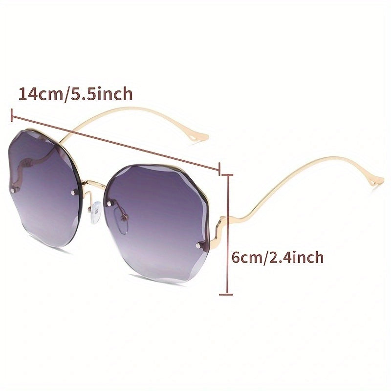 3pcs Women's Fashion Glasses Frameless Frame Fashion Glasses Street Photo Graphy Fashion Fashion Glasses for Men And Women