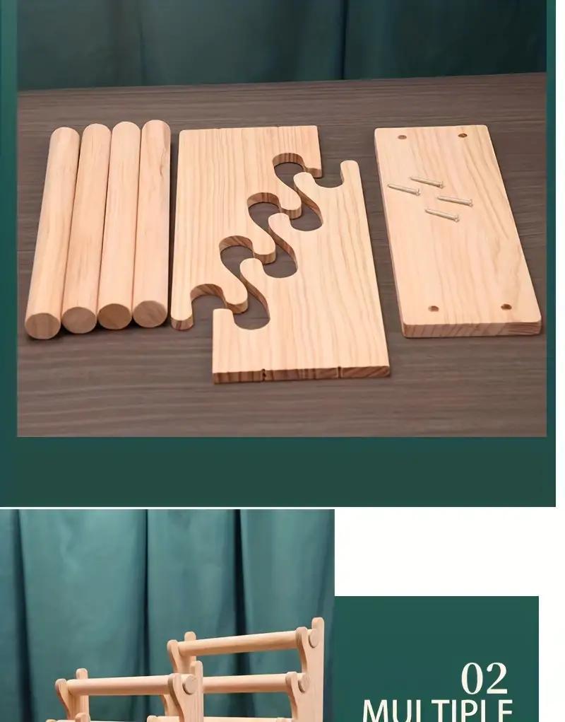 Single Wooden Jewelry Holder, Removable Tabletop Organizer for Bracelets, Necklaces, And Watches, Rustic Wood Display Rack for Dressers And Vanities