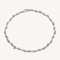 Punk Twist Spiked Thorns Metal Barbed Wire Chain Necklace for Men