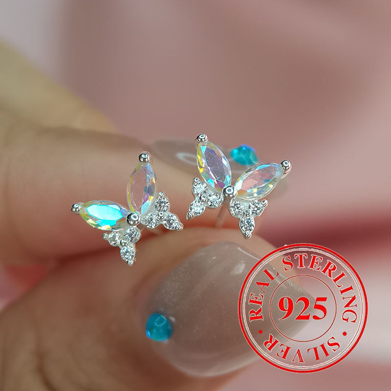 925 Sterling Silver Hypoallergenic Butterfly Exquisite Fashion Women'S Earrings