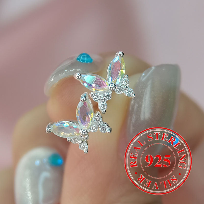 925 Sterling Silver Hypoallergenic Butterfly Exquisite Fashion Women'S Earrings