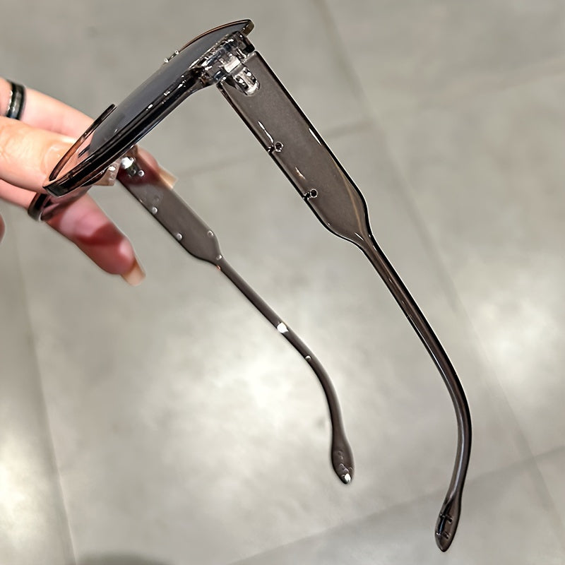 Trendy Unisex Oversized Semi-Circular Glasses - Glare-Resistant Shades Ideal for, Trips, And Daily Activities; Built to Last with Style