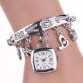 Casual Stainless Steel Watch Bracelet Watch Flower Bracelet Watch Luxury Heart Love Style Rhinestone Bracelet Christmas And New Year Gift