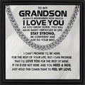 Necklace for My Grandson, Cuban Link Chain, Presents for Grandson, Holiday Gift, Message Card, Gift Box, Birthday, Christmas