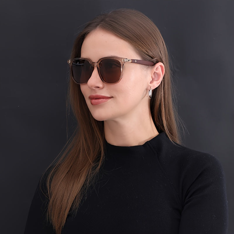 Unisex Vintage-Style Sunglasses With Stud Detail, Fashion Street Style, Suitable For Outdoor Driving And Travel