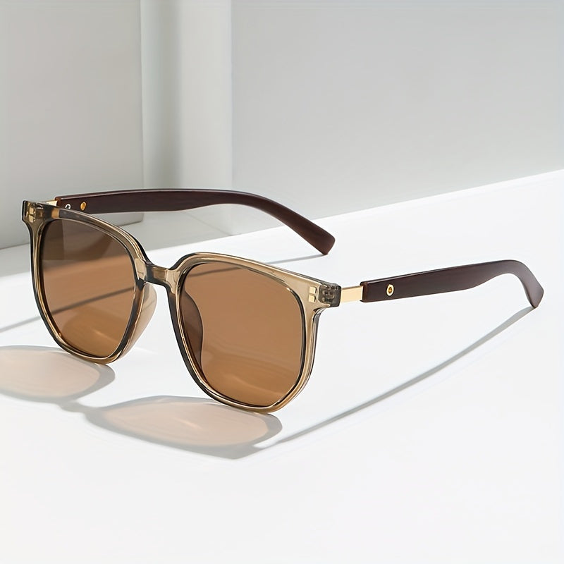 Unisex Vintage-Style Sunglasses With Stud Detail, Fashion Street Style, Suitable For Outdoor Driving And Travel