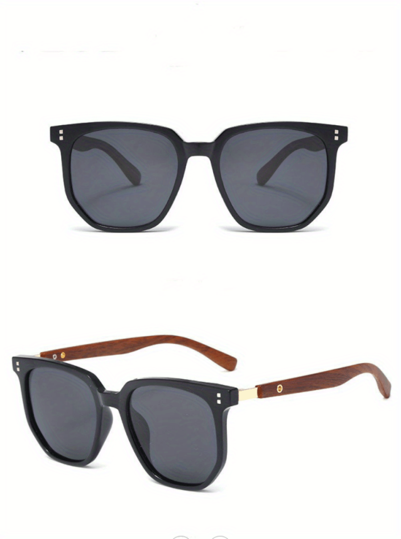 Unisex Vintage-Style Sunglasses With Stud Detail, Fashion Street Style, Suitable For Outdoor Driving And Travel