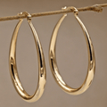 Women' Simple Hoop Earrings - Uncoated Color ( Blonde//) - Bohemian Retro Minimalist Jewelry Gift Suitable for Christmas, Daily Wear & Year-Round - No Plating Hoops