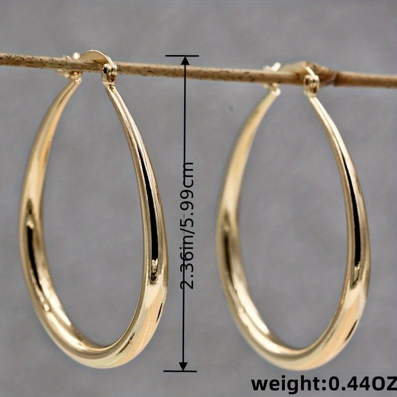 Women' Simple Hoop Earrings - Uncoated Color ( Blonde//) - Bohemian Retro Minimalist Jewelry Gift Suitable for Christmas, Daily Wear & Year-Round - No Plating Hoops