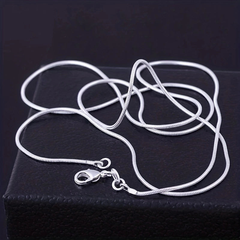 5 Pcs/ 1 Pcs Unisex Snake Chain Necklace Set - Versatile & Elegant, Perfect for Wedding & Party Accessory, High-Quality Craftsmanship, Durable Design, Multiple Lengths (16/ 18/ 20/ 22/ 24/ 26/ 28/ 30inch)