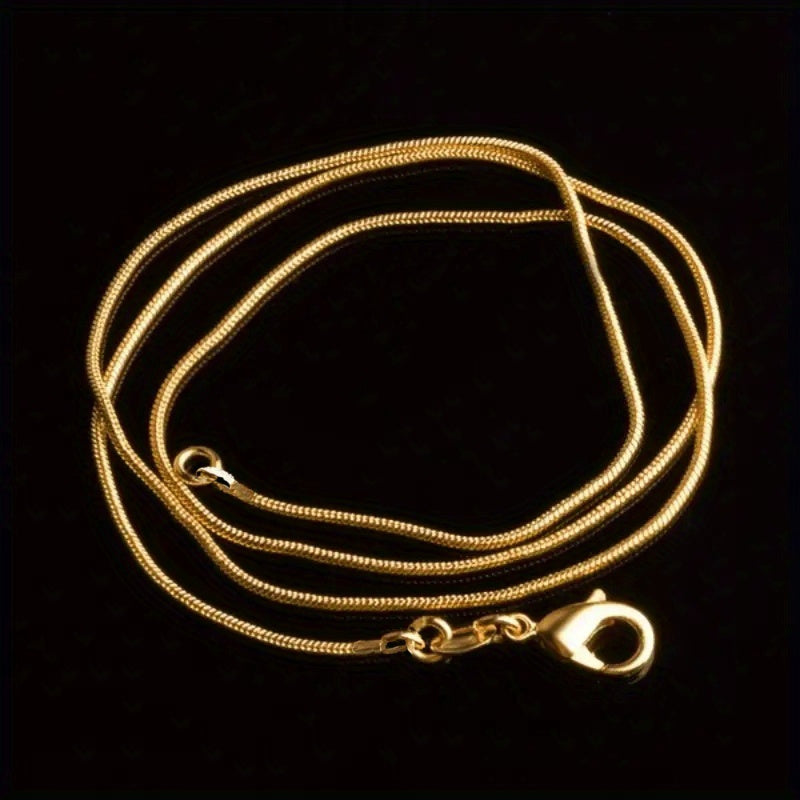 5 Pcs/ 1 Pcs Unisex Snake Chain Necklace Set - Versatile & Elegant, Perfect for Wedding & Party Accessory, High-Quality Craftsmanship, Durable Design, Multiple Lengths (16/ 18/ 20/ 22/ 24/ 26/ 28/ 30inch)