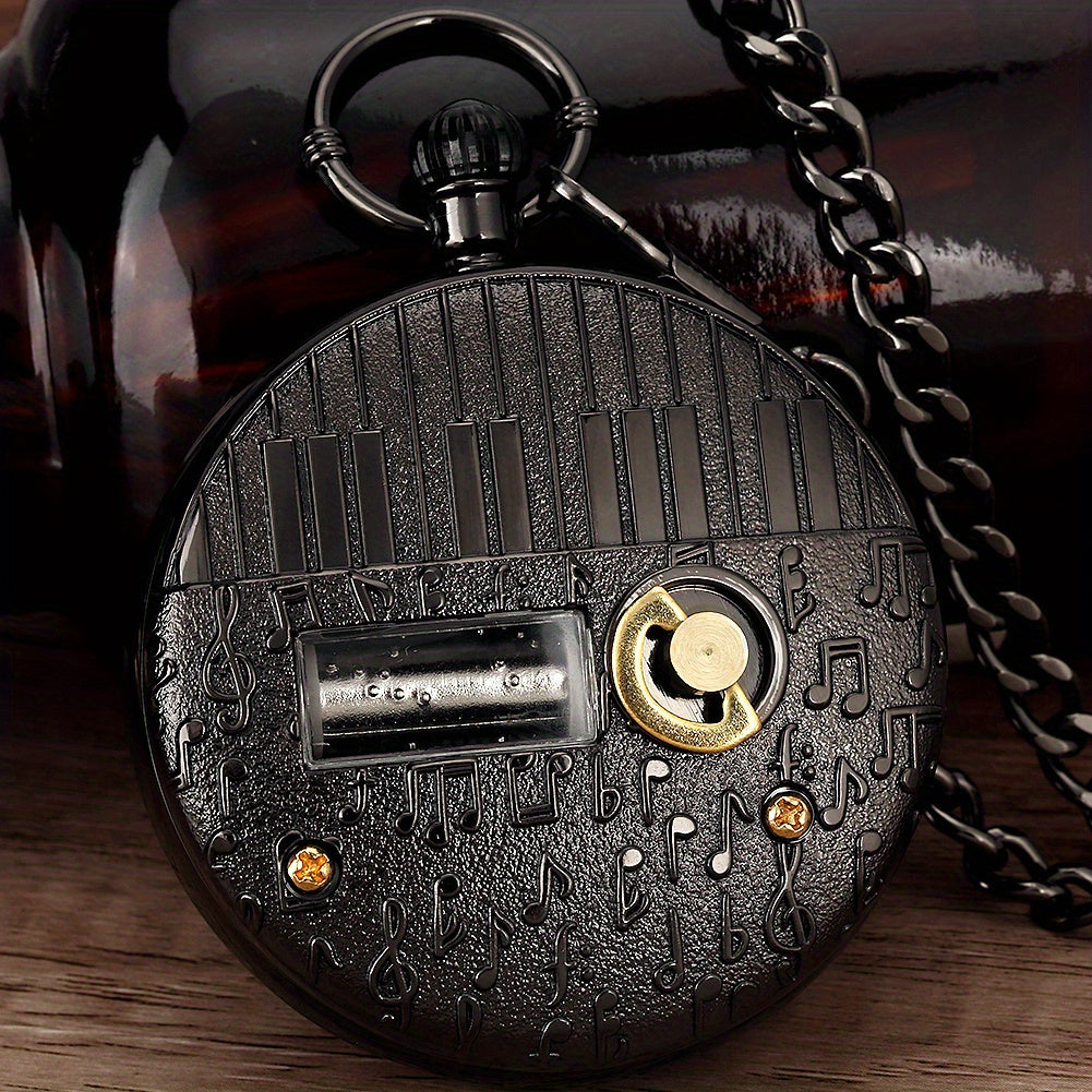Space Series Music Pocket Watch Original Men Quartz Chain Clock Women Music Necklace Watches Unique Couples Collectibles Gift