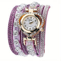 Ladies' Luxury Rhinestone Bracelet Wristwatch Multilayer Analog Watch Birthday Christmas New Year Gifts