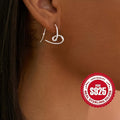 S925 Sterling Silver Twisted Heart-Shaped Hoop Earrings for Women, Perfect for Everyday Use And Special Occasions Like Valentine'S Day And Mother'S Day, Weighing 2.4G Or 0.08Oz
