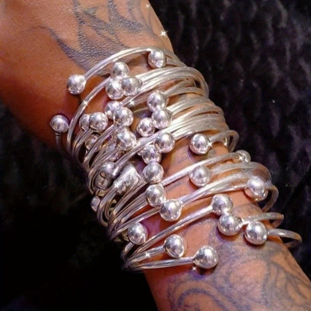 Handmade Thick West Indian Bangle - Heavy Stacking Boho Jewelry Suitable for Women, Retro Indian Bangles for Daily Wear & Special Events, Stackable Bangle Gift