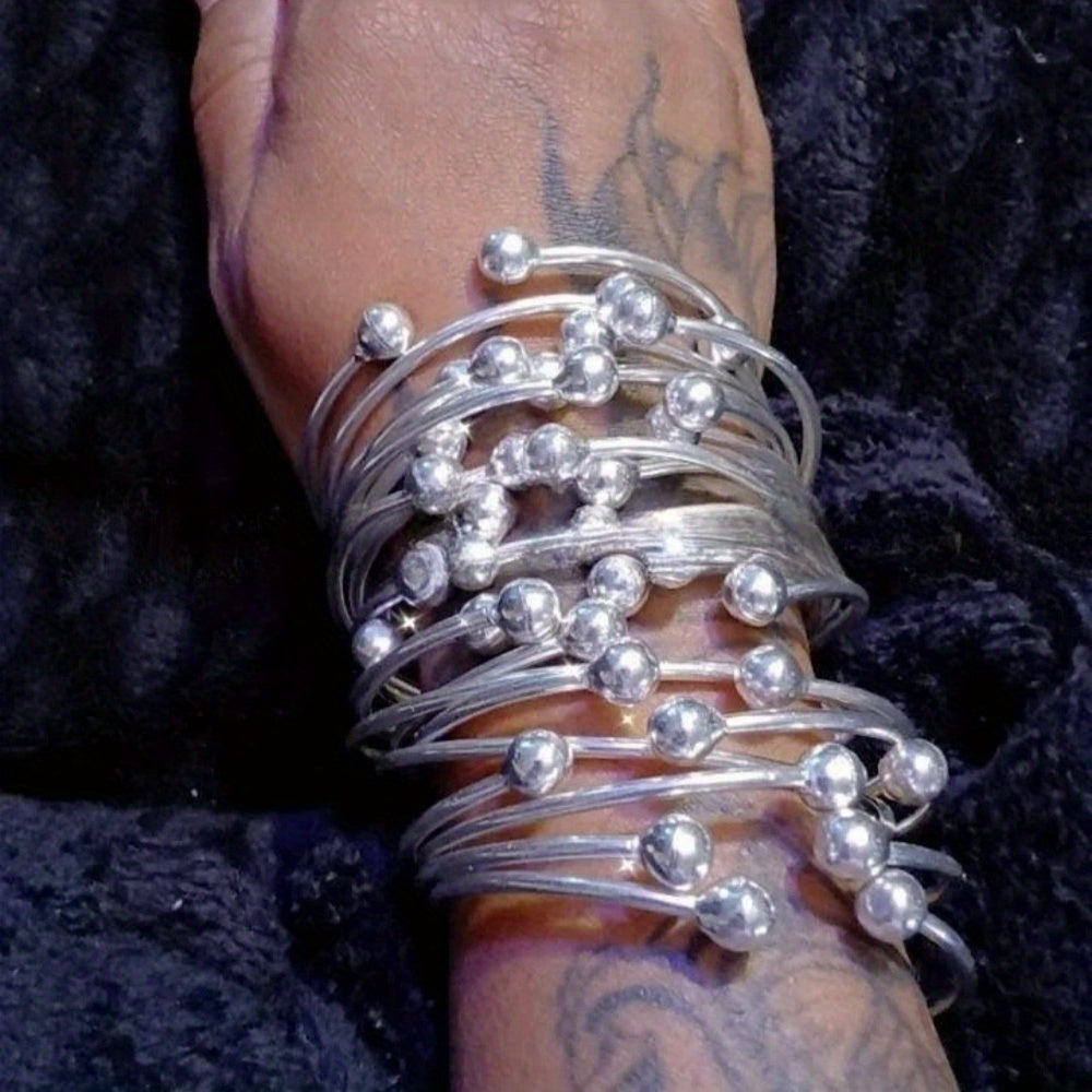 Handmade Thick West Indian Bangle - Heavy Stacking Boho Jewelry Suitable for Women, Retro Indian Bangles for Daily Wear & Special Events, Stackable Bangle Gift