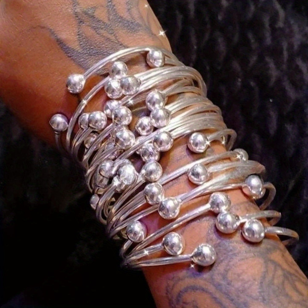 Handmade Thick West Indian Bangle - Heavy Stacking Boho Jewelry Suitable for Women, Retro Indian Bangles for Daily Wear & Special Events, Stackable Bangle Gift