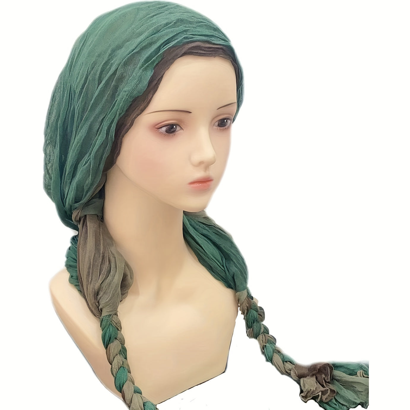 Multifunctional Outdoor Autumn Winter Lightweight Multicolor Braided Turban Hat, Retro Bohemian Style, Daily And Festival Choice for Women