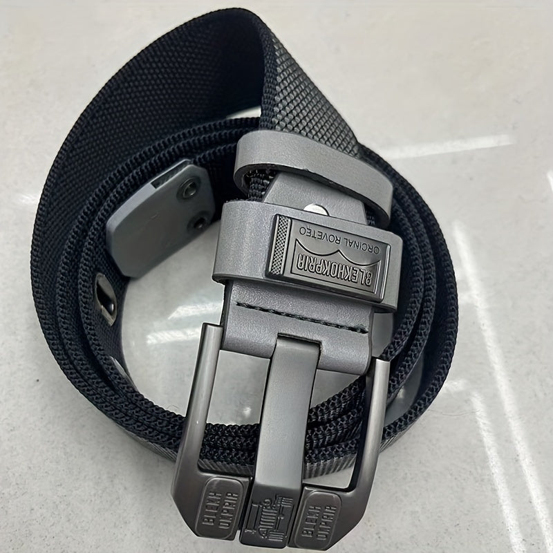 1pc Simple Style Men's Women's Belt with Non-hole Sliding Buckle Durable Flexible Belt Large Size Alloy Square Buckle Multi-functional Accessories Ideal for Gift Gifts Halloween Christmas Holiday Gifts