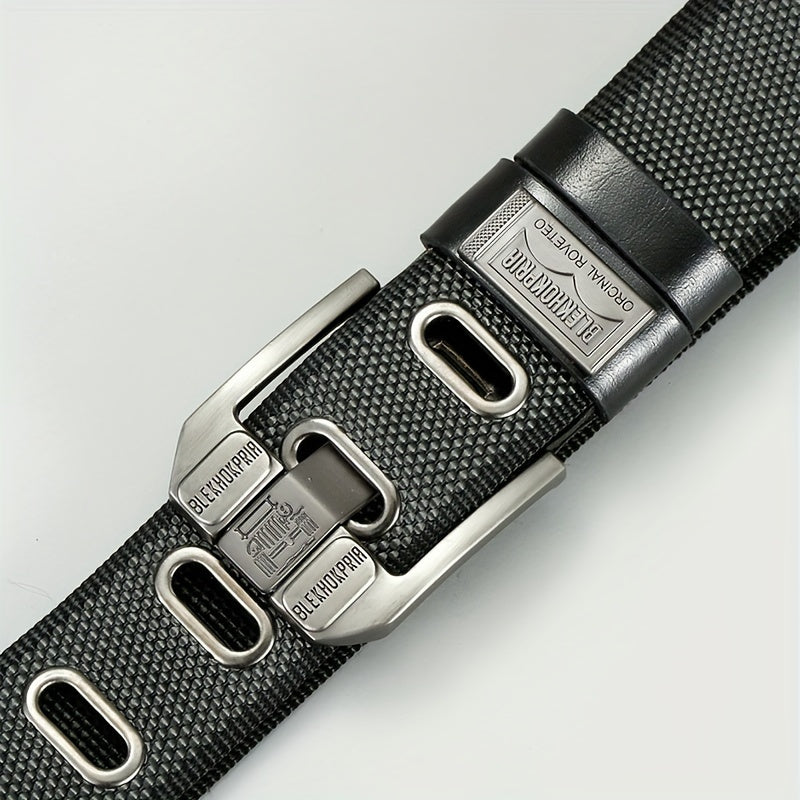1pc Simple Style Men's Women's Belt with Non-hole Sliding Buckle Durable Flexible Belt Large Size Alloy Square Buckle Multi-functional Accessories Ideal for Gift Gifts Halloween Christmas Holiday Gifts