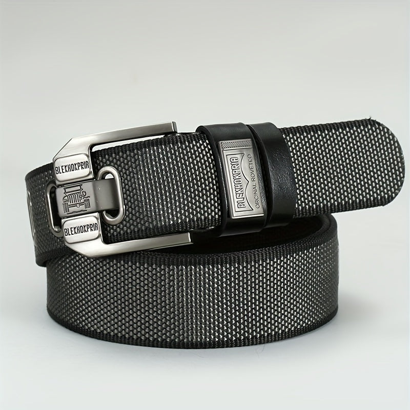 1pc Simple Style Men's Women's Belt with Non-hole Sliding Buckle Durable Flexible Belt Large Size Alloy Square Buckle Multi-functional Accessories Ideal for Gift Gifts Halloween Christmas Holiday Gifts