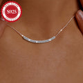 S925 Sterling Silver Elegant Smile Pendant Necklace, a Luxurious Fashion Piece for Women, Hypoallergenic, Perfect for Gifting, Weighs 0.15 oz