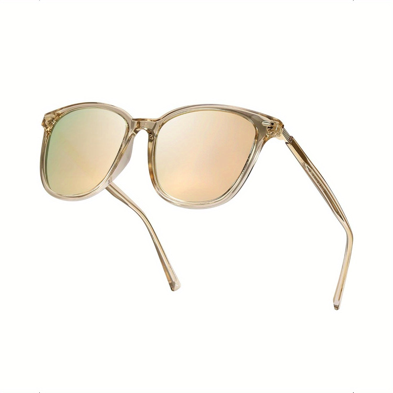Women's Polarized Fashion Glasses with Mirrored Lens & Protection - Trendy & Stylish Large Glasses