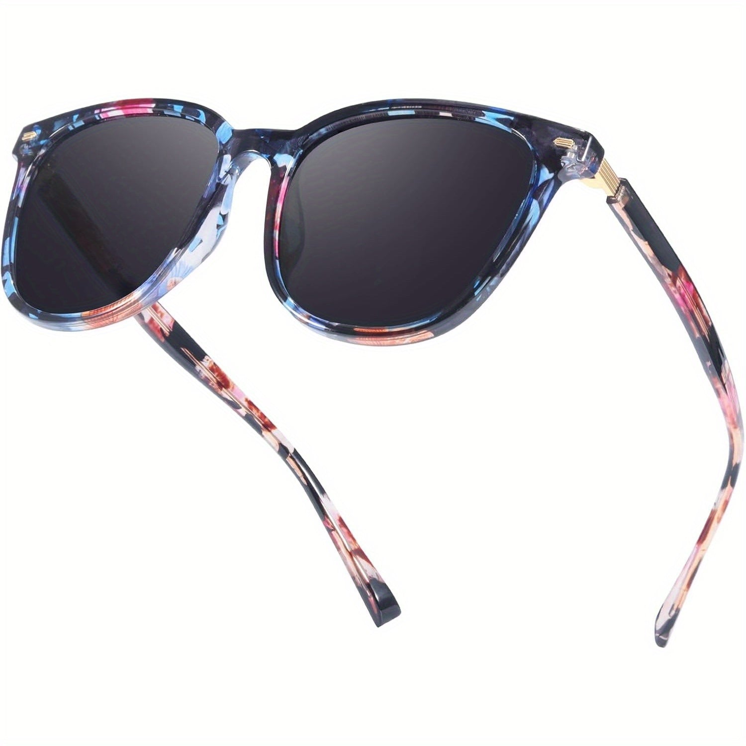 Women's Polarized Fashion Glasses with Mirrored Lens & Protection - Trendy & Stylish Large Glasses