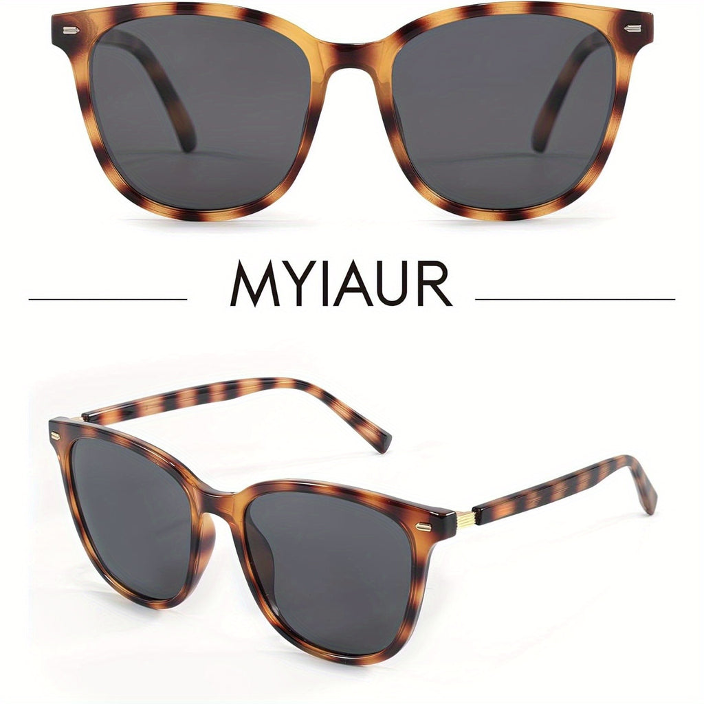 Women's Polarized Fashion Glasses with Mirrored Lens & Protection - Trendy & Stylish Large Glasses