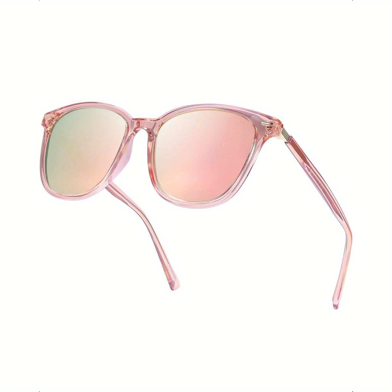 Women's Polarized Fashion Glasses with Mirrored Lens & Protection - Trendy & Stylish Large Glasses