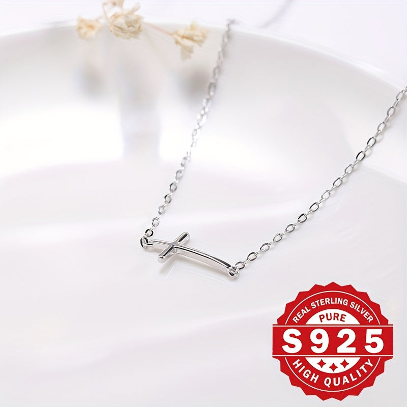 Sterling Silver 925 Minimalist Cross Anklet - Hypoallergenic, Classic Style, Simple Design, Durable, Long-Lasting, Nickel-Free, Lead-Free, Fashionable, Versatile, Casual Attire Jewelry for Women And