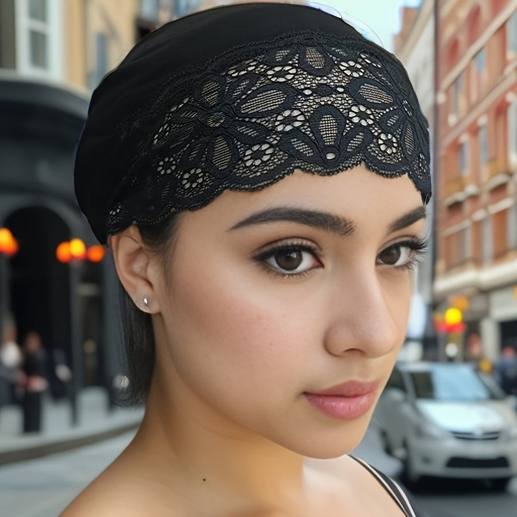 Chic Women'S Scarf with Lace Trim, Designed to Be Slightly Absorbent - Made from Stretchy, Soft, And Breathable Material for Everyday Use During Ramadan | Novelty Clothing And Additions for Women
