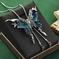 Chic Butterfly Y-Shaped Necklace Designed for Women - Stylish Synthetic Cubic Zirconia Chain That Rests on The Collarbone, Perfect for Any Season And Ideal for Everyday Outfits