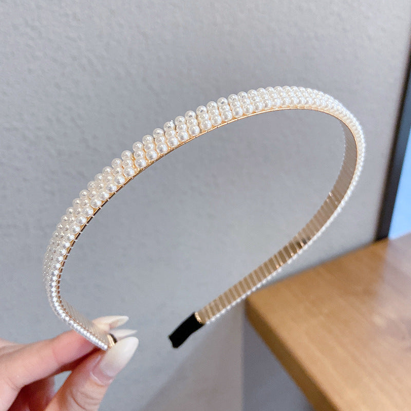 Set of 10 Elegant And Easy Imitation Pearl Hair Bands Featuring Different Styles, Perfect for Parties, Everyday Hairstyles, And Outfits. These Hair Accessory Sets Are Ideal Gifts for Women And, with a Random Mix of 10pcs