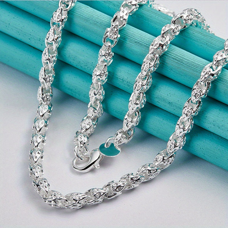 925 Sterling Silver Bamboo Chain Necklace - Hypoallergenic, Nickel Free Fashionable Jewelry, Suitable for Both Men And Women - The Perfect Gift for Any Occasion