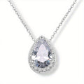 3Carats Water Drop Moissanite Pendant Necklaces for Women, Moissanite Pendant, 925 Sterling Silvery Drop Necklaces, Bridal Set Jewelry Gifts for Women, Christmas Gifts