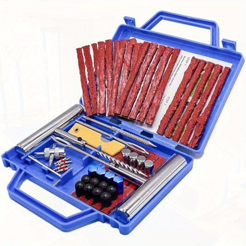 47/58/104/116pcs Tire Repair Tool Kit, Industrial Hand Tool Combination, Suitable for Cars, Motorcycles, Trucks, Tractors And Trailers, Durable Materials, No Battery Required, Automotive Maintenance Essentials. Valentine's Day Gift.