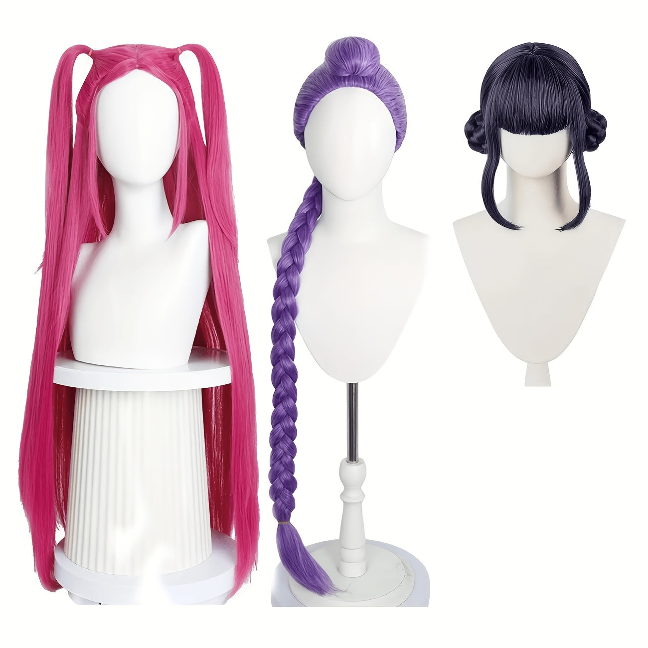 An Anime Group Costume - Available in Black-purple, Rose Red, and Purple. This Korean Pop Idol Outfit Requires No Sewing or Gluing, Featuring a Signature Dance Pose Guide Design. Perfect for Halloween Parties, Fan Gatherings, and Stylish Cosplay